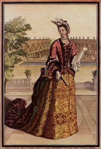 Comtesse de Mailly wearing a mantua, 1698